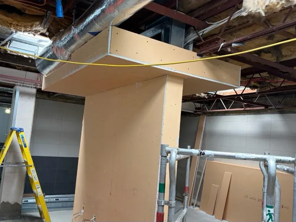 Bulkhead boxing to ductwork